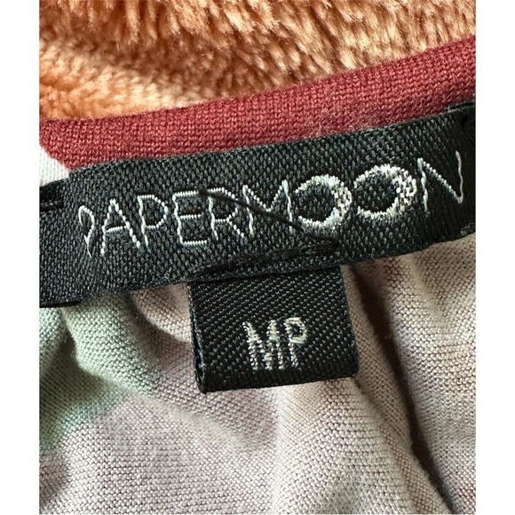 Paper Moon Floral Halter Top - Burgundy and Green Size PM - Picture 4 of 6